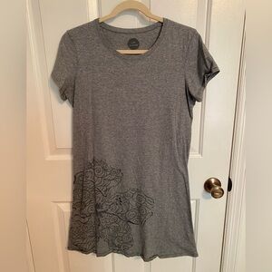 Life Is Good Gray T-Shirt Dress